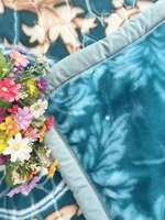 Couverture en polaire Minky Raschel style coréen, 2 plis, gaufrée d'un côté, effet nuageux, impression personnalisée