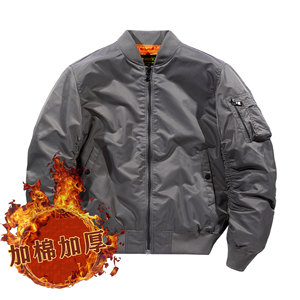 Jaket <span class=keywords><strong>pilot</strong></span> baru musim gugur dan musim dingin, jaket warna Solid sepeda motor pria, setelan terbang Amerika ukuran besar - Product Image 4