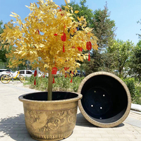 Grand pot rond en plastique pour lotus, idéal pour la maison, le balcon, le jardin, la terrasse, l'hôtel, couleur et logo personnalisables, design moderne, pot de fleurs
