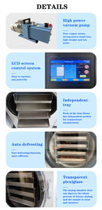 Secadores de congelación al vacío de laboratorio, equipo liofilizador de café instantáneo, máquina de liofilización de frutas vegetales liofilizadas para alimentos - Product Image 5