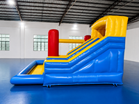 Château gonflable commercial JIALE JL-3006 sur le thème du cirque, toboggan 3,6x3,8m en PVC pour aire de jeux extérieure pour enfants