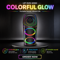 BKK 520W Enceinte de karaoké pour fêtes en extérieur et en intérieur avec microphone intégré, LED RGB, charge rapide, alimentation par batterie