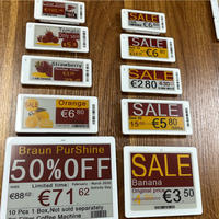 Nouvel affichage E-Ink, compatible BLE, API, EPD, SPI, étiquettes de prix numériques, NFC, EAS, étiquettes de prix numériques ESL, étiquettes de rayon électroniques