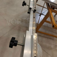 Scie à panneaux pliable portable Vortek, scie à table multifonctionnelle sans poussière pour la coupe du bois, mini scie circulaire horizontale 45/90 avec moteur