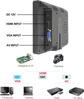 7 Inch AHD Monitor HDMI VGA AV Input Truck Bus Rear View System Heavy Duty Vehicle Monitoring Screen for Trailer RV Forklift