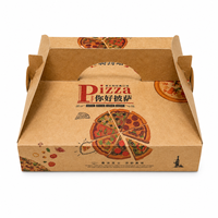 Boîte à emporter jetable pour la livraison de restaurants, fournisseur d'emballages alimentaires en papier kraft personnalisés, boîte à pizza en carton à emporter