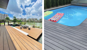 Dalles de terrasse en composite WPC modernes, imperméables, en plastique <span class=keywords><strong>et</strong></span> <span class=keywords><strong>bois</strong></span> PE, pour patio, jardin, extérieur - Product Image 5