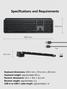 <strong>MX</strong> <strong>Keys</strong> <strong>S</strong> BT Keyboard Featuring Smart Adaptive Backlighting and Custom Macros for Seamless Productivity in Dark Workspaces - Product Image 5