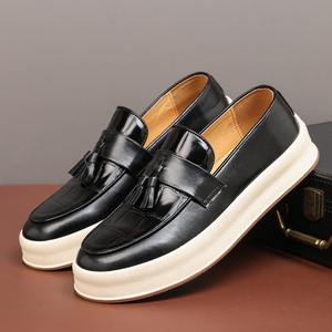 Zapatos Oxford con Cordones de Piel Sintética para Hombre, Clásicos de Negocios, de Oficina, con Punta en Pico, para Boda, Otoño - Product Image 1