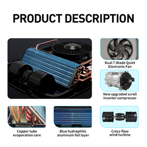 New 12 Volt 12 V 24V điện AC đơn vị <span class=keywords><strong>RV</strong></span> cabin bãi đậu xe Hệ thống điều hòa không khí cho xe tải R-134A chất làm lạnh - Product Image 5
