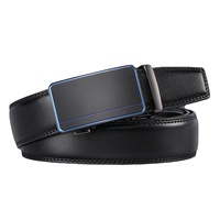 Ceinture de pantalon pour homme, nouveau style, en cuir de vachette, avec boucle automatique, imprimé floral, transfrontalier 1066
