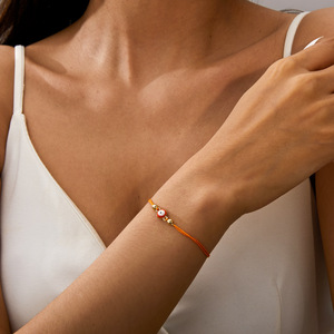 Pulseras Ajustables Bohemias con Ojo Turco para Mujer, Pulsera de Cuerda Trenzada Hecha a Mano, Colorida, Accesorios de Joyería para Fiesta - Product Image 5