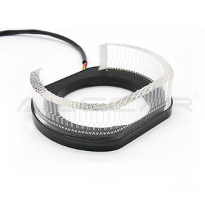 ALECAR Masque de décoration de phare en forme de U <span class=keywords><strong>KINGRING</strong></span> Angel Eyes pour lentille de projecteur bi-LED de 3.0 pouces Carénages de projecteur intégrés - Product Image 6