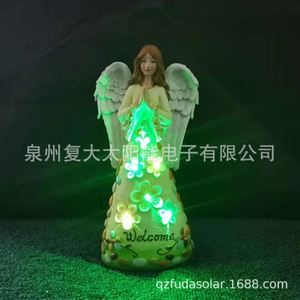 Lámpara Solar de Jardín LED con Diseño de Ángel, Decoración Exterior Resistente al Agua, de Pie y con Diseño de Bienvenida - Product Image 4