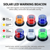 Balise d'avertissement solaire à LED, gyrophare magnétique clignotant, lampe de sécurité routière pour camion, vente en gros Jg