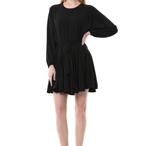 Robe noire à manches longues pour le bureau, printemps-été, 100% polyester - Product Image 2