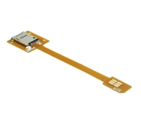 Personalizado 3G 4G 4 en 1 dual sim fpcb multi extender mini tarjeta SIM FPC cable con ranura Push-push 15cm