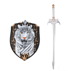 Ensemble d'épée et de bouclier de chevalier tigre blanc, jouet pour enfants, cosplay, jeu de rôle, cadeau, vente en gros d'usine, nouveau design 2026, vente chaude, épée en mousse PU - Product Image 1