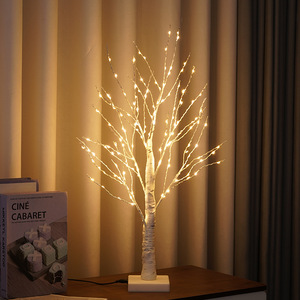 Artificial Birch <strong>Twig</strong> Tree <strong>Lights</strong> Display Tree <strong>with</strong> Warm LED Battery Operated Tabletop Decorative Artificial Tree - Product Image 4