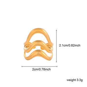 Anillo de Metal Moda Punk Apertura Irregular Anillo Ajustable Chica Joyería Regalo - Product Image 6