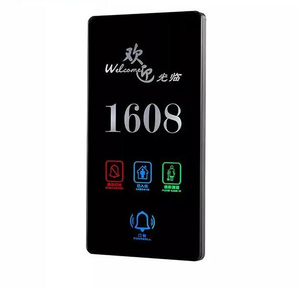 Panneau de sonnette <span class=keywords><strong>moderne</strong></span> à lumière LED pour hôtels touchant la plaque de porte d'<span class=keywords><strong>interphone</strong></span> en métal avec numéro de chambre - Product Image 6