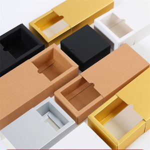 Kraft /Gold / White /Black /Sliver Underwear Paper Box Folding Drawer Candy Sock Underwear Packaging Box Support Custom Logo