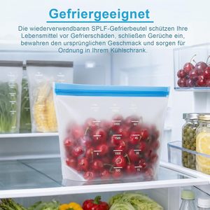 Paquete de 21 Bolsas Reutilizables para Congelador con Soporte, Bolsas con Cierre Hechas de PEVA Libre de BPA en 3 Tamaños, Almacenamiento de Alimentos para Camping, Cocina y Hogar - Product Image 5
