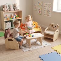 Ensemble table et chaise éducatif en bois Montessori pour la maternelle, la garderie, la salle de classe, les enfants et les tout-petits