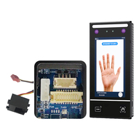 Système de contrôle d'accès biométrique 7 pouces avec vérification multimodale par veine palmaire, reconnaissance faciale, empreinte digitale, RFID, mot de passe, gestion du temps de présence, IP65, TCP/IP