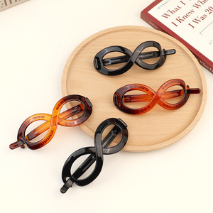 Hot Frosted textura clip delicado frito dought WiST cURL Cross clip retro mujer pinza de pelo al por mayor accesorios para el cabello - Product Image 1