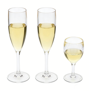 Copa de champán de plástico de 22.5 cm de altura, modelo de copa de vino blanco, accesorio para celebraciones de boda, decoración, bebida ficticia dulce, exhibición ASMR - Product Image 1