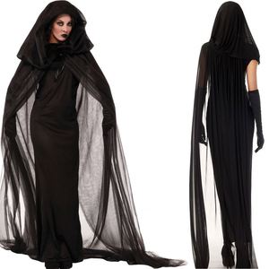 4ourcostumes Robe Noire de Mariée Vampière Fantôme Diable pour Femme, Ensemble Uniforme de Cosplay pour Jeu de Rôle, Halloween, Adulte Femme - Product Image 5