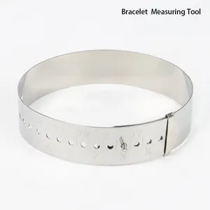 Stainless Steel Jewelry Making Tool Adjustable Bangle Gauge Sizer Jewelry Jewellery Making Bracelet Sizing Tools for Jeweler