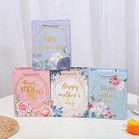 2026 Heißer Verkauf Günstige Papiertüte mit Logodruck für den Einzelhandel, personalisierte Kraftpapiertüte für Rosa Rosen, Muttertag, Frauen, spanische Einkaufstasche