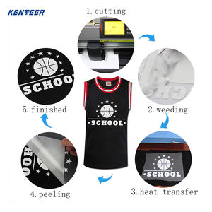 Vinyle thermocollant Kenteer pour presse à chaud, Vinyle PU Flex HTV, <span class=keywords><strong>Film</strong></span> de transfert Vinilo Textil HTV pour vêtements - Product Image 4