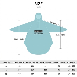 Cape <span class=keywords><strong>de</strong></span> <span class=keywords><strong>pluie</strong></span> imperméable à capuche pour <span class=keywords><strong>femme</strong></span>, idéale pour la conduite <span class=keywords><strong>de</strong></span> vélo électrique, la randonnée et le cyclisme - Utilisation individuelle - Product Image 6