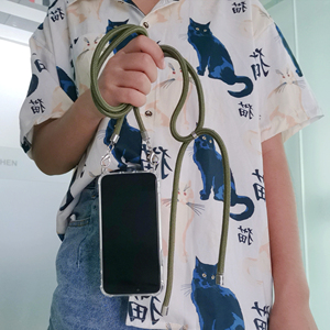 TENCHEN Rõ Ràng Chống Trầy Xước TPU PC Handykette Vỏ Điện Thoại Di Động Có Móc - Product Image 6