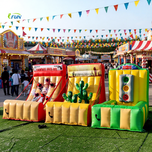 <span class=keywords><strong>Jeu</strong></span> de lancer de cerceaux/corps de cowboy gonflable pour location en extérieur, pour adultes et enfants - Certifié EN14960, taille/couleur personnalisable - Product Image 1