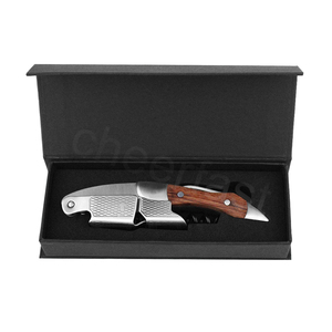 Poignée en bois de haute qualité avec pointe argentée ouvre-vin pour outils de Bar Double tête en acier ouvre-vin en bois de rose <span class=keywords><strong>tire</strong></span>-<span class=keywords><strong>bouchon</strong></span> - Product Image 5