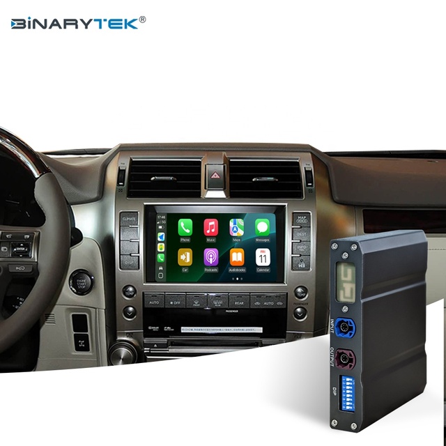 For LEXUS LX570 IS GS GX TOYOTA Land Cruiser200 2009-2013 Binarytek Wireless CarPlay Android Auto Adapter Module Car Radio