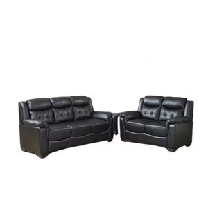 Frank Furniture Superior Quality Elegant Black Air Leather Reclining <b>Sofa</b> & Chair Set Top-Ranking <b>for</b> Living Room - Product Image 6