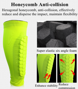 Aofit - Mejores protectores de espinilla de fútbol con almohadillas de nido de abeja personalizadas y compresión para pantorrillas, con almohadillas integradas - Product Image 3