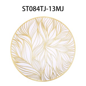 Wholesale Gold <b>Silver</b> PVC <b>Placemats</b> CoastersDrain MatsArtificial Leather PlacematsTable DecorationsPlacematsBowlsTable Mats - Product Image 6