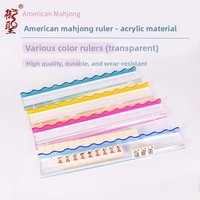 Règle de Mahjong Américain Royal Holy en Acrylique de 175 Pouces, 2-en-1, avec Cartes Magnétiques Coulissantes et Tuiles de Mahjong, Boîte en Alliage d'Aluminium