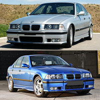 Kit carrosserie CheWang pour BMW E36, mise à niveau vers kit carrosserie M3, pare-chocs arrière, jupes latérales, calandre (modèles 92-99)