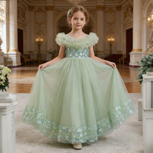 Abiti da principessa con paillettes all'ingrosso <span class=keywords><strong>per</strong></span> ragazze, abiti da festa soffici con maniche fluide, perfetti <span class=keywords><strong>per</strong></span> le bambine che fanno i compleanno - Product Image 4