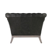 202602 Shayne Design Fabricant de meubles de rembourrage, Fauteuil Chesterfield classique français capitonné en cuir véritable pour salon