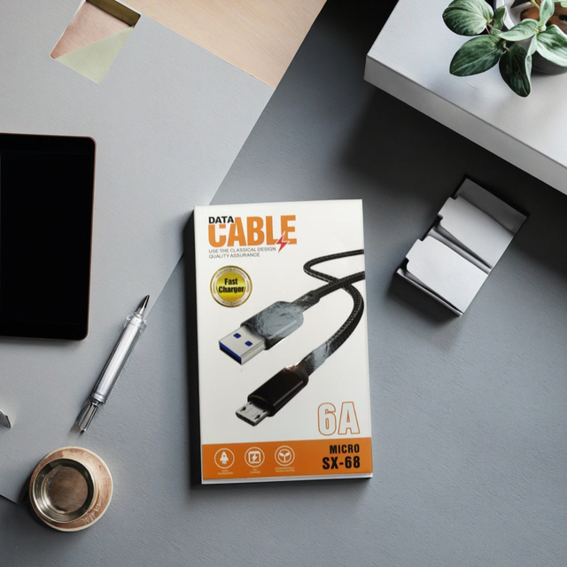 Factory Wholesale 6A Nylon Braided Fast Charging USB to Micro Interface Line Android Phone Data SX-68
