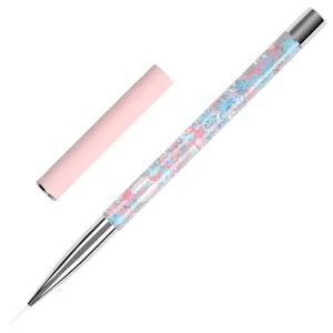 Sailor Moon Rose Sequin Liquide Poignée Acrylique Kolinsky Nail Acrylique Art Brosse Ensemble Peinture UV Gel Nail Liner Brosse