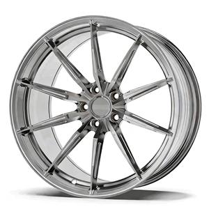 Nouvelles jantes en alliage d'aluminium forgé de 16 à 24 pouces, blanches avec accents rouges, multi-rayons, PCD personnalisé, déport de 25 mm, haute performance, course - Product Image 2